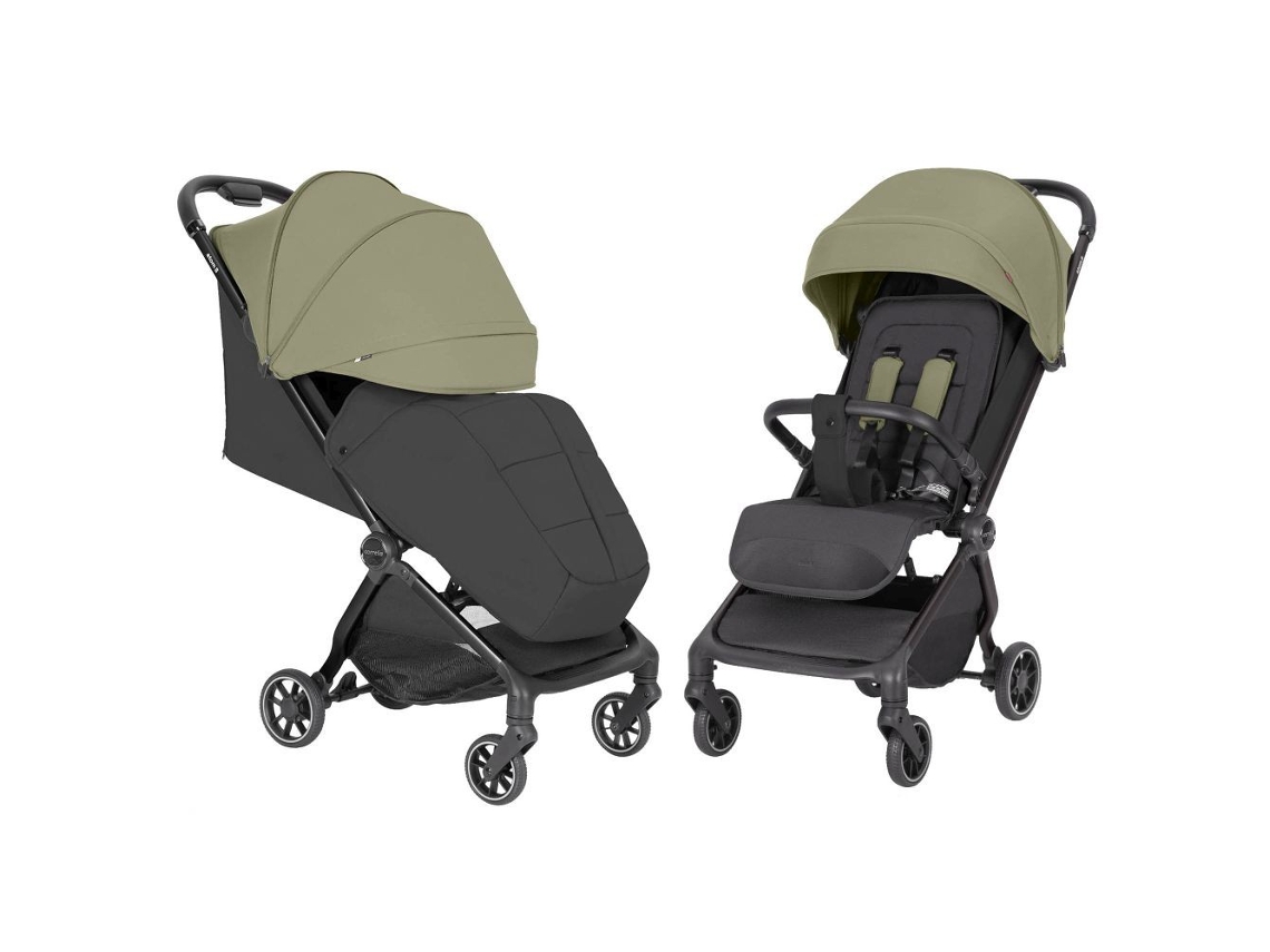 Silla De Paseo Atom S De Carrello Hasta 22 Kg Con Mochila De Transporte - Antique Green