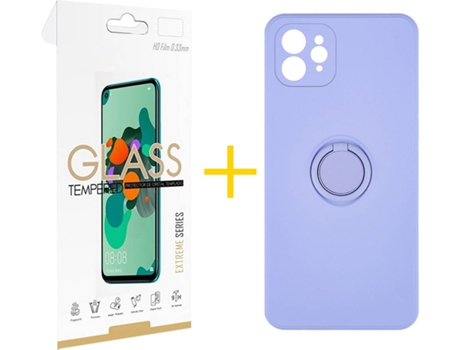 Carcasa + Protector de Pantalla para iPhone 12 Pro SKYHE Morado Lila