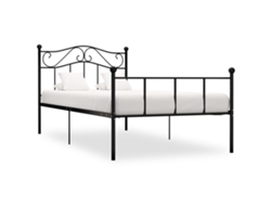Estructura De Cama Sin Colchón Metal Negro 100x200 Cm