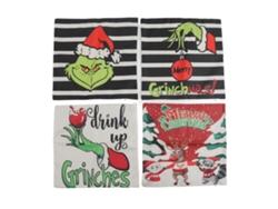 Fundas de almohada navideñas de linóleo para interior y exterior