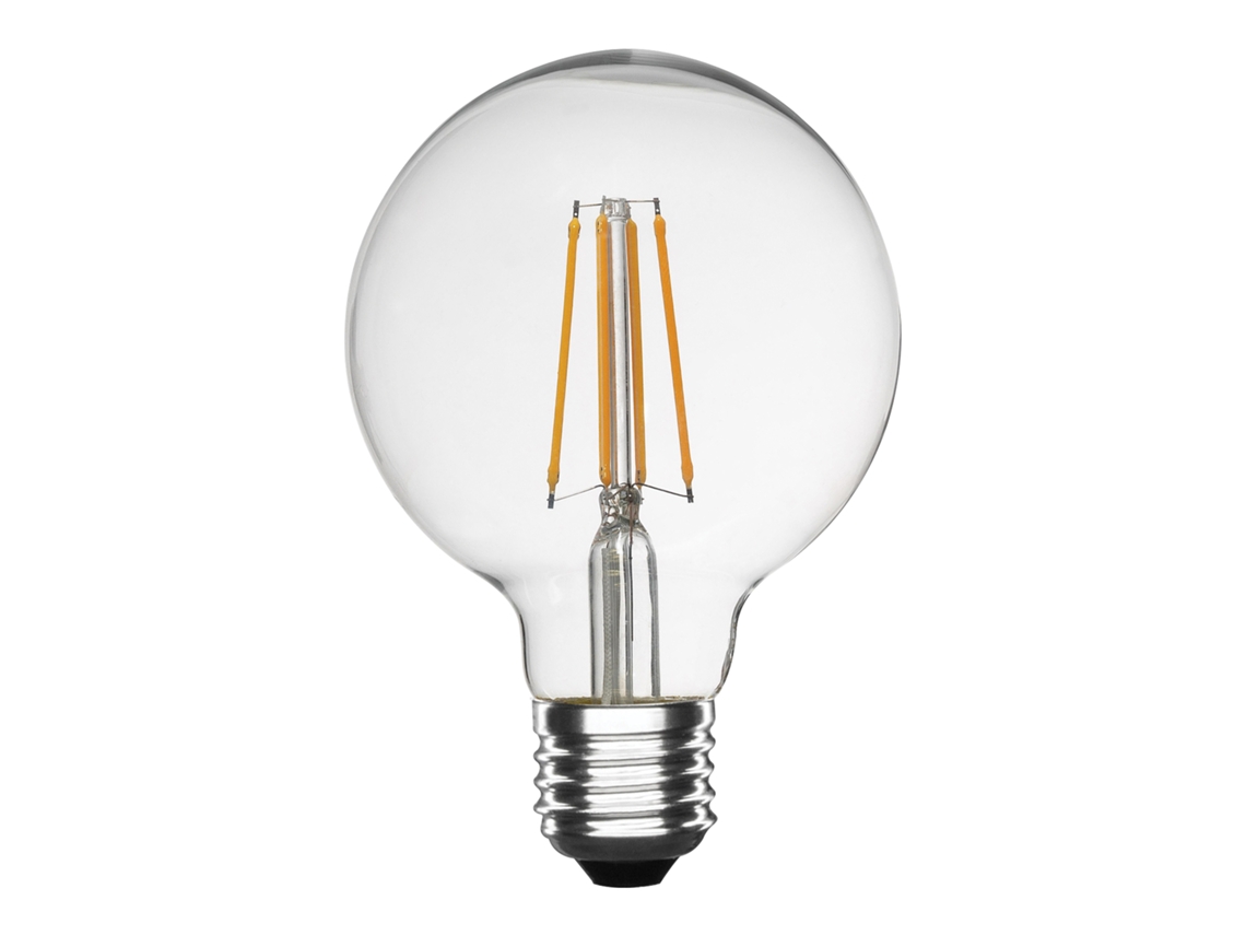 Bombilla LED de filamento transparente, 10W, G125, 1400 lúmenes, 4000K.