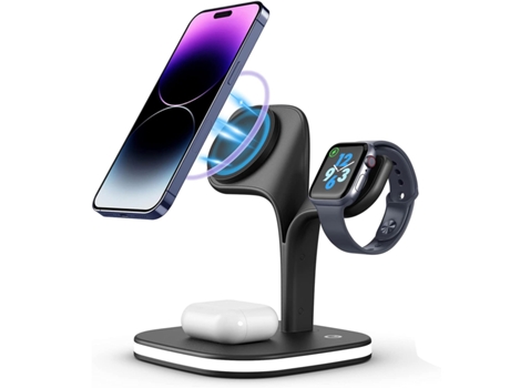 Cargador Auto CHRONUS WXCD-221028-13FM (iPhone/Airpods/iWatch - 15W - Negro)