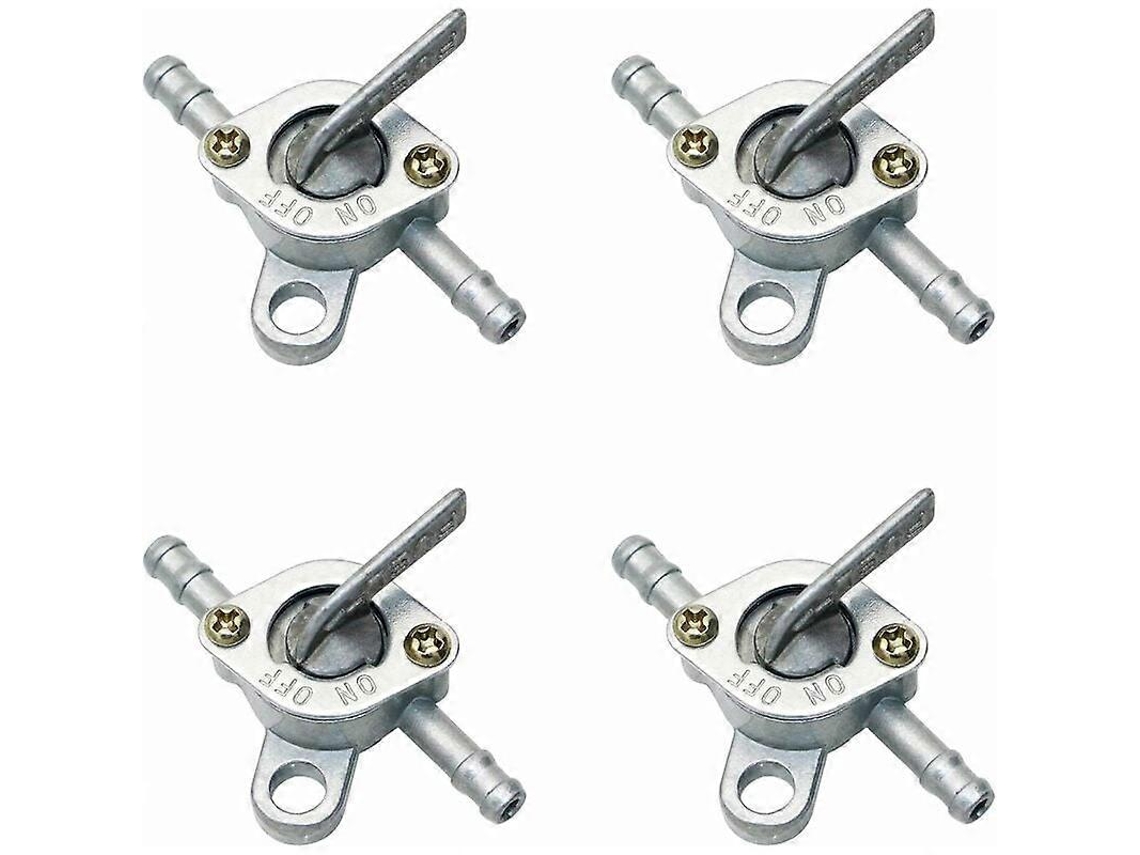 Grifo De Combustible De Aluminio Plata Para Motocicletas Y Mopeds, 6 Piezas, Instalación Fácil Y Durable