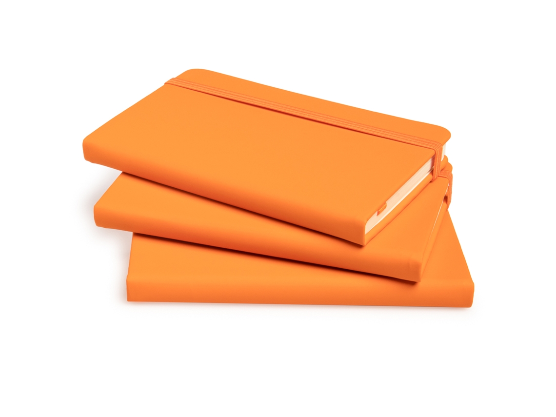 3 Cuadernos A6 Con Acabado De Piel Sintética Y Banda Elástica, Papel Rayado, Para La Escuela O La Oficina, Color Azul.