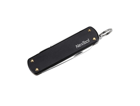NEXTOOL Herramientas multifuncionales 4 en 1 Cuchilla plegable Cuchillo Tijeras Destornillador Lima de uñas negro