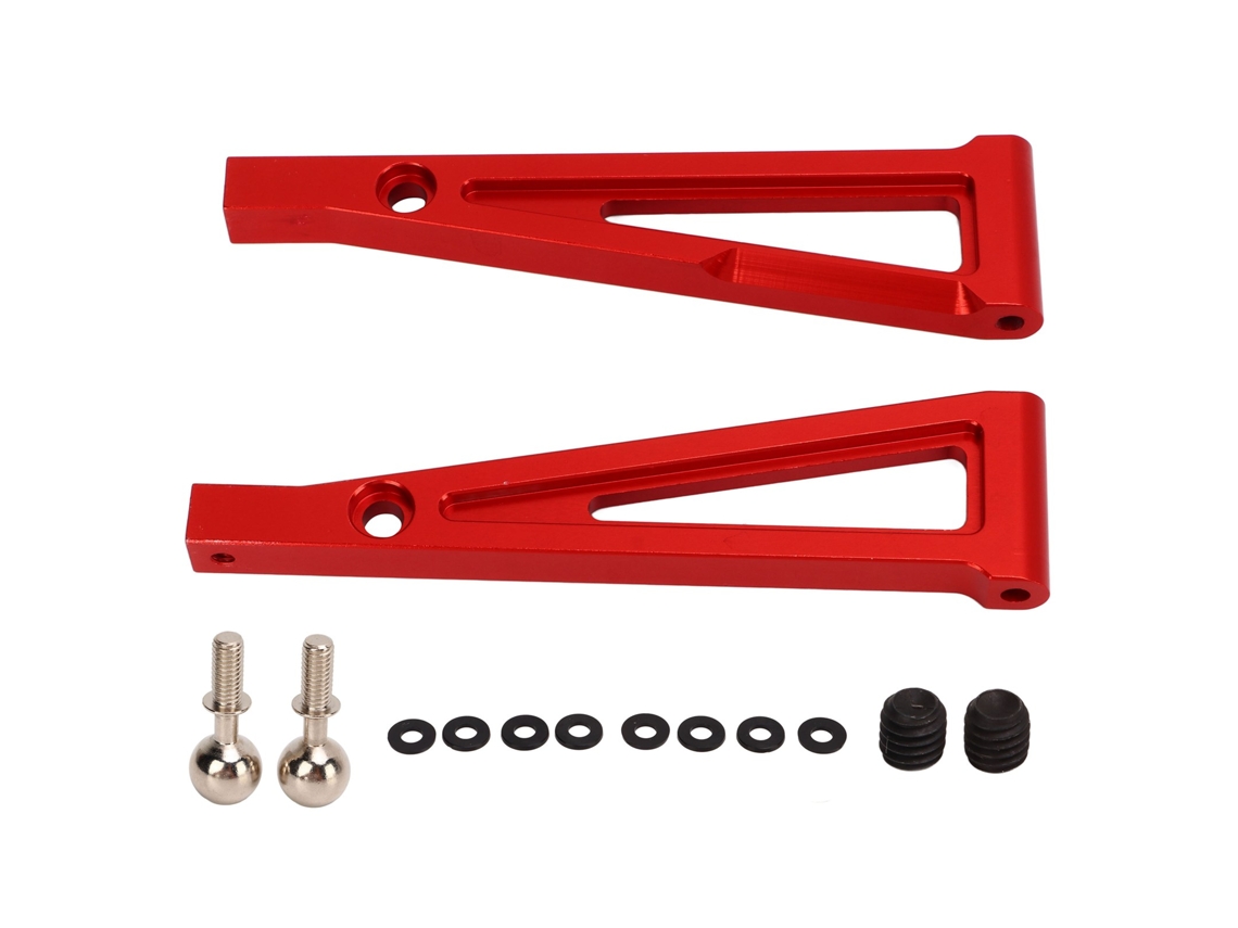 Kit de brazos de suspensión delanteros de aluminio ligero 2026 para coche RC Arrma 1/8, rojo, 2 piezas