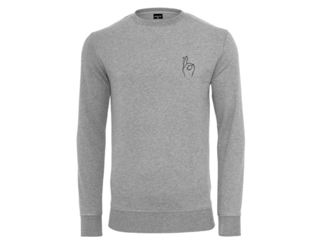 Camiseta de Hombre MISTER TEE Cuello Redondo Gris (L)