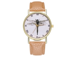 Reloj De Pulsera Analógico De Cuarzo De Aleación Beige, Estilo Casual Y Elegante, Para Parejas.