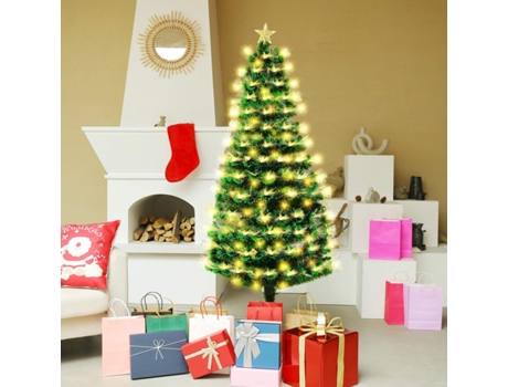 Árbol de Navidad con Luces Cálidos Dorado 120cm