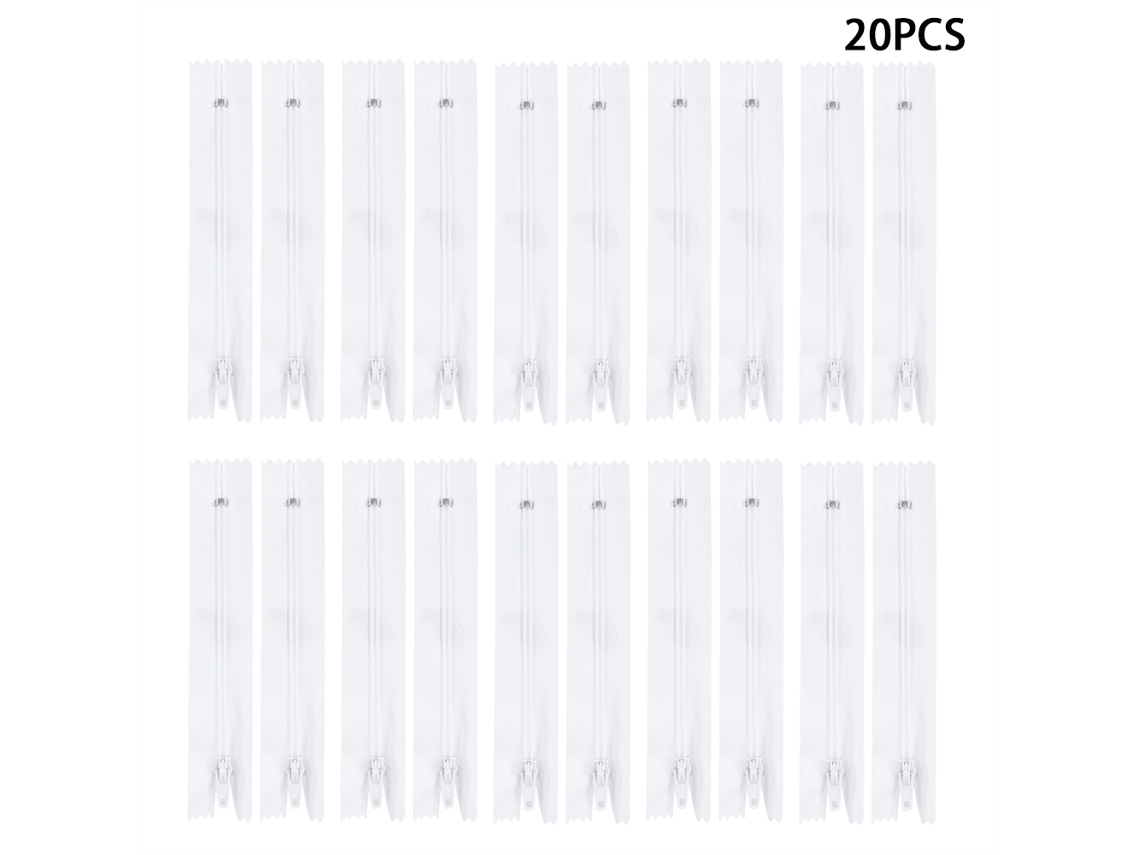 20 cremalleras para bolsillos de ropa, accesorios decorativos con protección para la ropa.