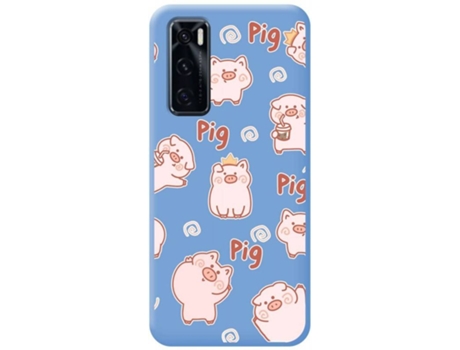 Carcasa Vivo Y70 TUMUNDOSMARTPHONE Cerdos Azul