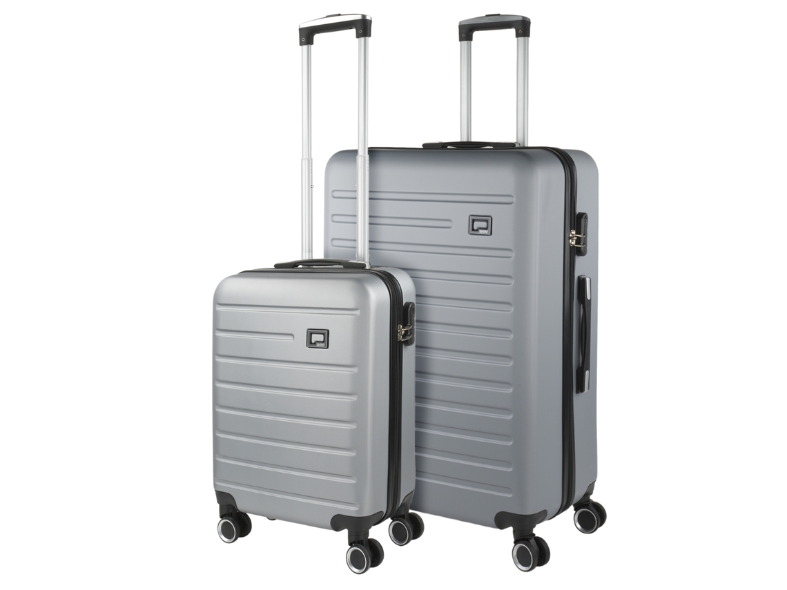 SKPAT Nantes - Maleta rígida ABS plateada (50 x 76 x 28 cm, 95 l)