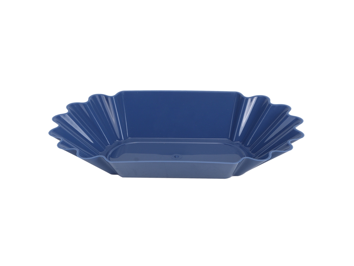 Bandeja redonda de madera para servir comida y fruta, negra, 30 cm, para uso doméstico y hotelero.