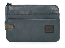 Cartera de piel azul marino Marshal de Pepe Jeans