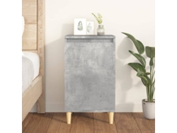 Mesita de Noche 40X35X70 Cm Derivados Madera Gris Cemento