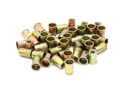 Porca Rivet De Aço Carbono Com Revestimento De Zinco Cabeça Plana M8 Pacote De 50
