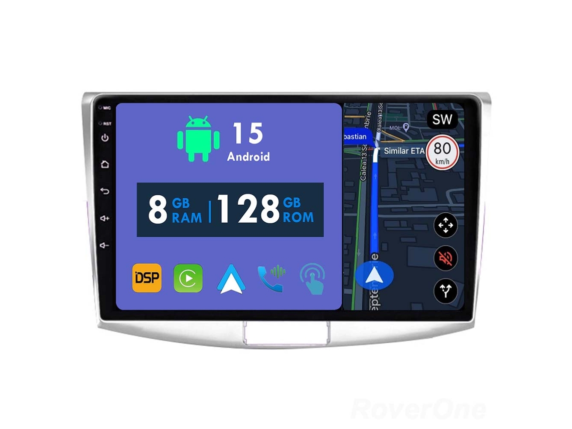 Coche Radio Android Auto Autoradio 8GB RAM 128G ROM CarPlay Navegación GPS Pantalla Táctil RoverOne para Volkswagen Passat 7 B7 NMS 2011 - 2015 