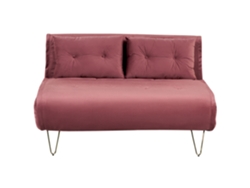 Sofá de 2 plazas BELIANI Vestfold de Terciopelo Rosa 130x80x81