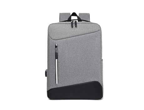 Mochila De Negocios Mochila De Computadora Multifuncional Impermeable para Hombres Mochila Escolar para Estudiantes USB-Gris