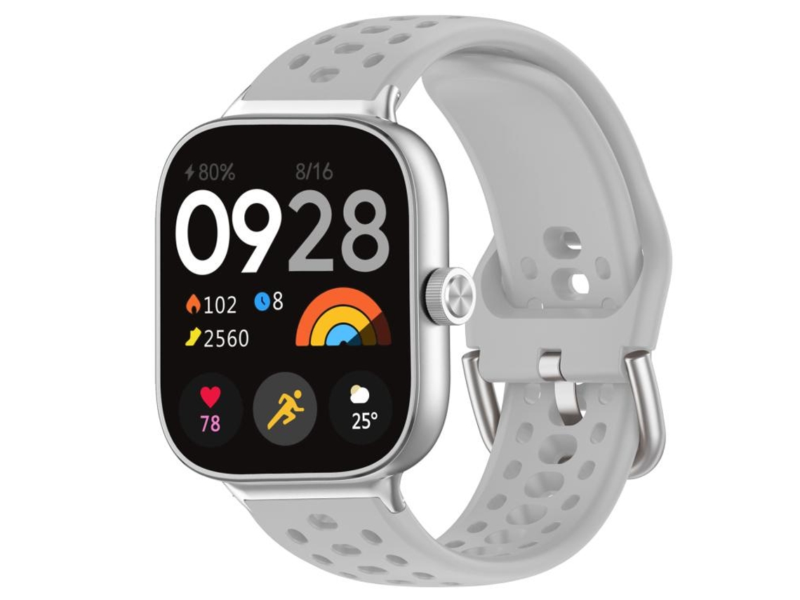 Correa deportiva de silicona para Redmi Watch 6 / 5 / 4 - Hebilla plateada