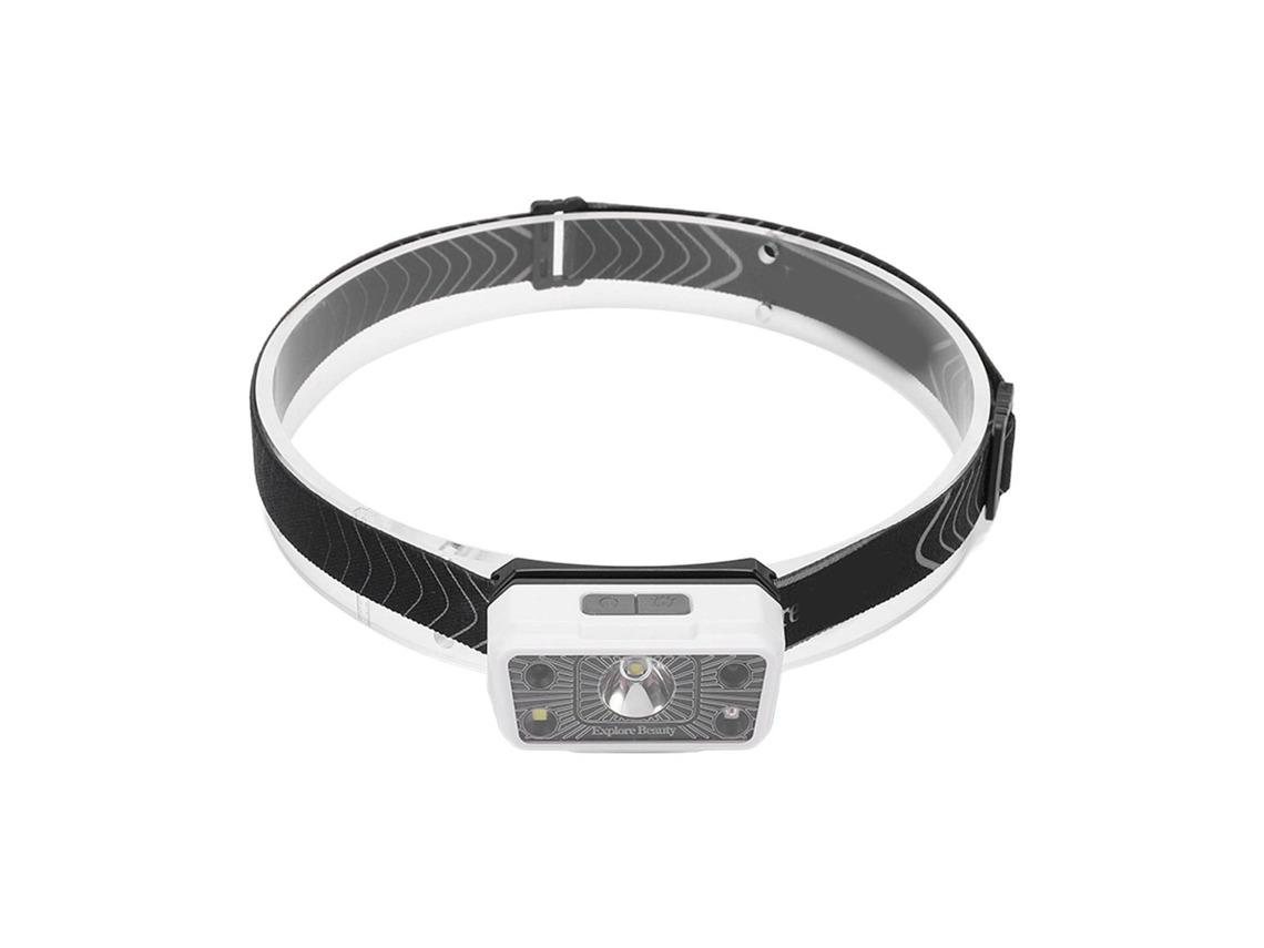 Lámpara Recargable Con Sensor De Movimiento, Doble Fuente De Luz Con Ángulo Ajustable Para Camping, Senderismo Y Más (blanca)