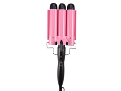 Plancha De Rizado De Cerámica Turmalina Ajustable En Temperatura Con Triple Tubo (32mm) Para El Cabello