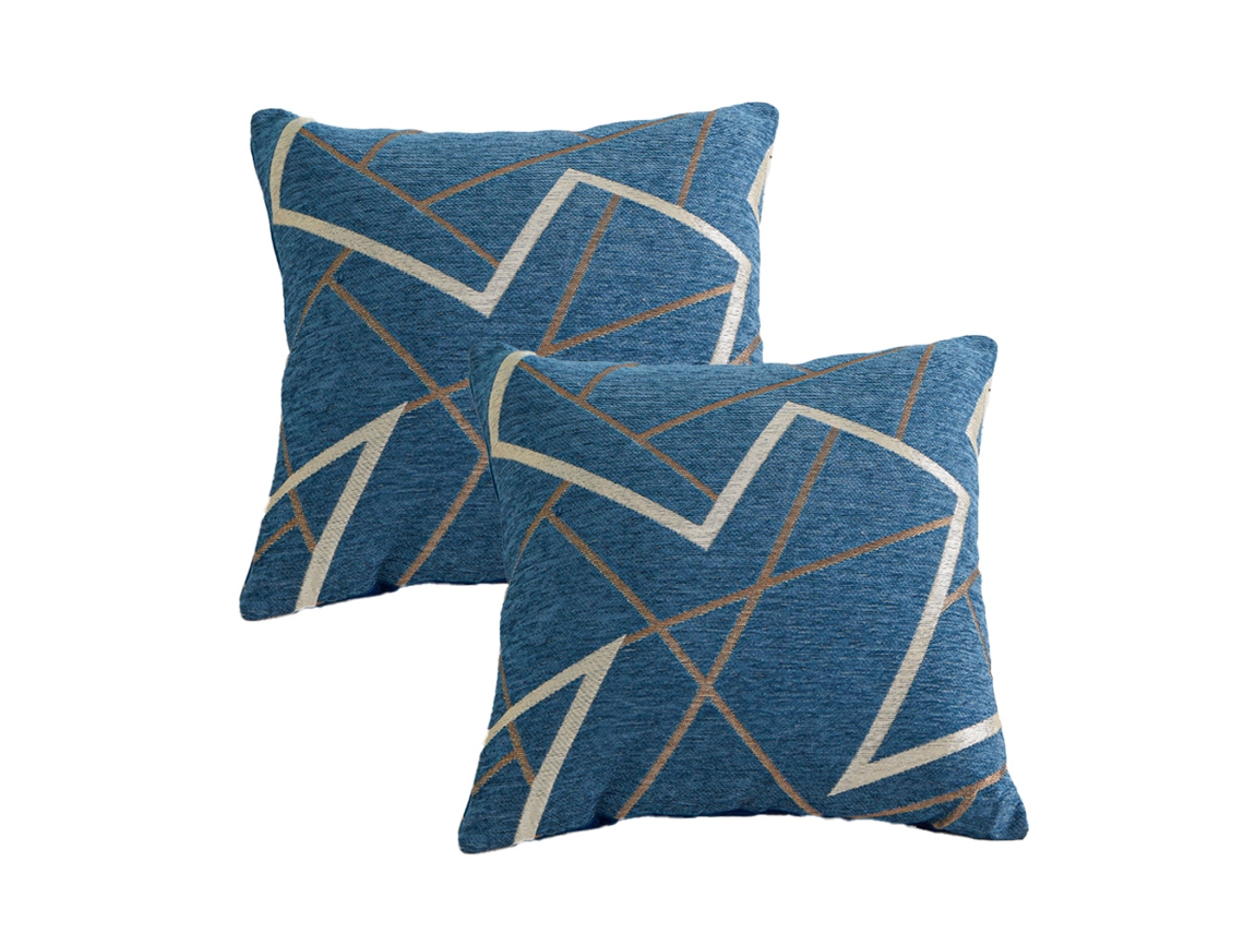 2 Fundas De Almohada Cuadradas Suaves Y Modernas De Chenilla De Textura Simple Y Cómodas.
