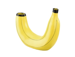 Sencillo arreglo floral decorativo con forma de plátano en un jarrón para el hogar, la sala de estar y el comedor.