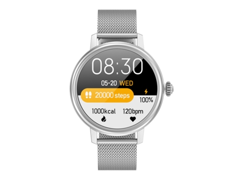 Reloj Inteligente Multifuncional, Pantalla HD de 1,19 Pulgadas, Mensaje Push, Plata VEANXIN