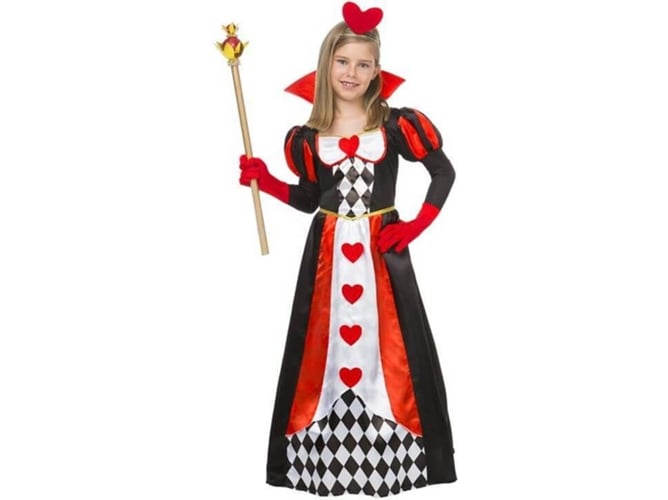 Disfraz de Niña DISFRAZZES Reina De Corazones (Talla: 7 a 9 años)