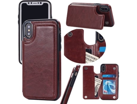 Funda iPhone XS Max WISETONY Weiluosi-1379 Marrón