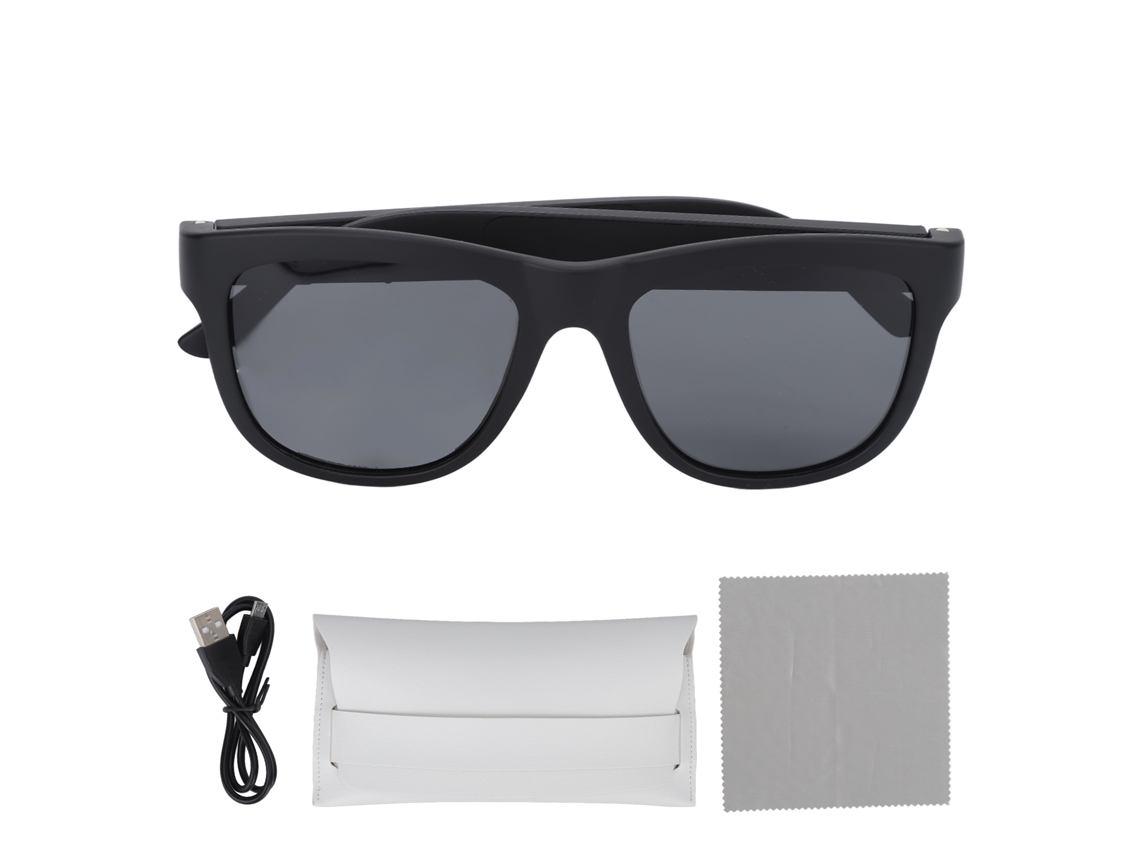Gafas De Sol Inteligentes Con Audio Bluetooth 5.0, Micrófono, Control Táctil Y Por Voz, Carga Usb - Negro