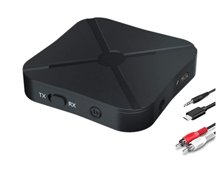 Receptor de transmisor de audio Bluetooth 5.0, adaptador de audio inalámbrico Bluetooth 2 en 1 adecuado para PC, TV, auriculares, barra de sonido, ...