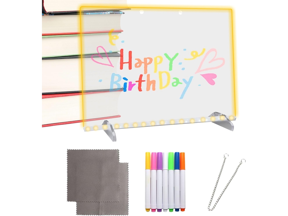 Tablero de dibujo LED para niños | Tablero de dibujo iluminado para bebés | Herramienta de escritura Vayotoy