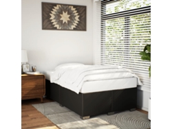 Estructura De Cama Sin Colchón Cuero Sintético Negro 120x190 Cm