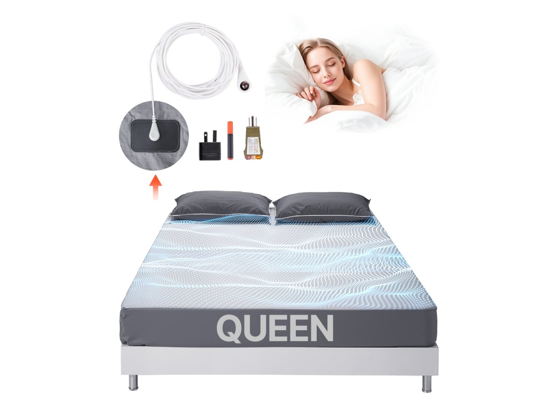 Sábana De Puesta A Tierra Conductora De Algodón Con Fibra De Plata, Talla Queen, Para Equilibrio Eléctrico Y Confort Tekmaquinas