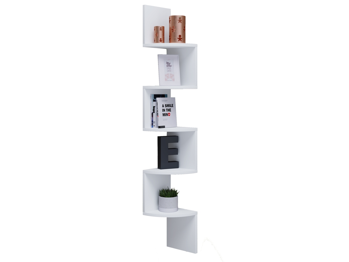 Estante de pared de madera Mintis Vcm Estante esquinero decorativo
