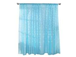 KOFIHETY Elegantes paneles de cortina transparentes en azul cielo, transpirables y filtrantes de luz, con bolsillo aislante para barra, tela de poliéster de fá