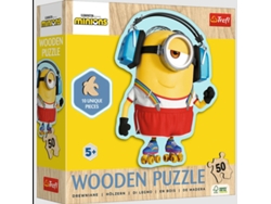 Puzzle 50 Puzzle de madera Konturowe Szalony Minionek Trefl 20239 Trefl Puzzle
