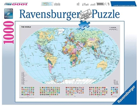 Puzzle RAVENSBURGER Mapa Mundo Político (1000 Piezas)