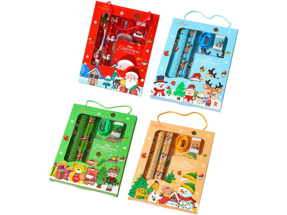 Paquete De 4 Lápices Navideños Con Puntas De Peluche Para Estudiantes Y Profesores. Diseño Ergonómico, Material