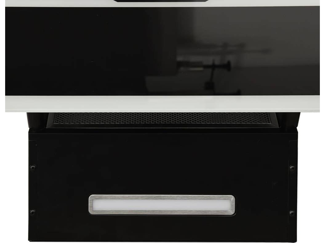 Campana extractora pared acero y vidrio templado negro 60 cm vidaXL255955