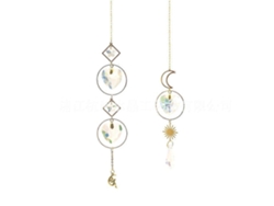 Adornos de cristal: 2 piezas de adornos con forma de corazón y prisma arcoíris para colgar en casa, jardín y coche.