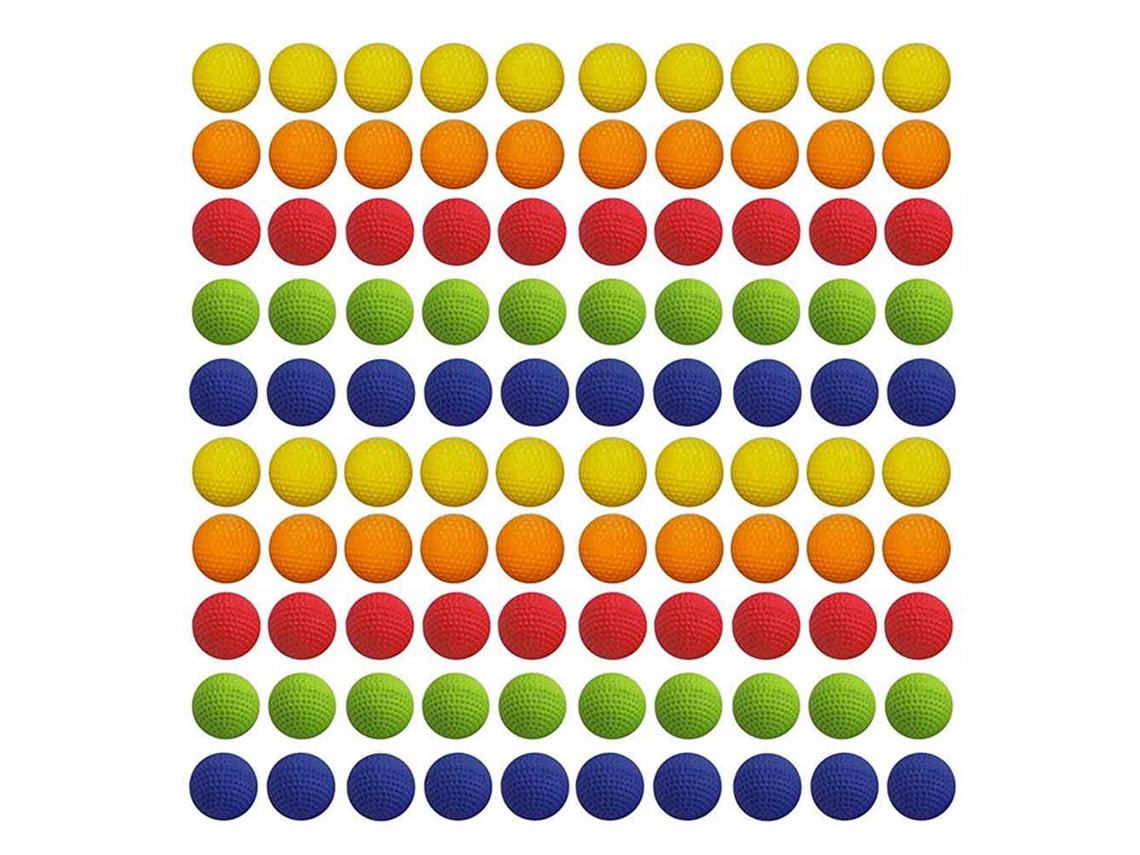 2026 100 Bolas de EVA blandas para recargar la pistola de juguete universal Rival - Redondas