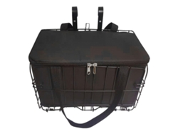 Cesta para bicicleta con manillar delantero y bolsa de almacenamientolowmoose