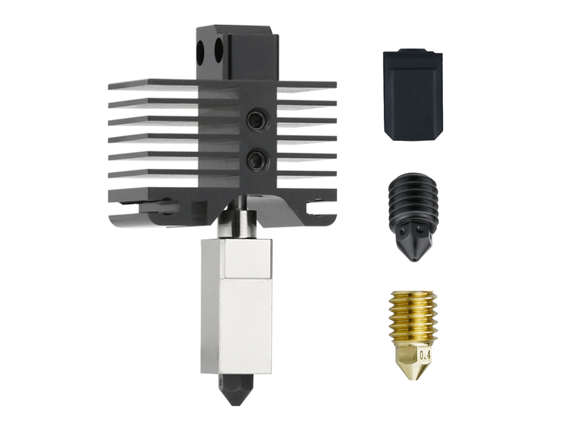 Kit de extrusor mejorado para impresora 3D Bamboo X1 Carbon Combo P1p con boquillas adicionales y tapa de silicona de 300 °C.