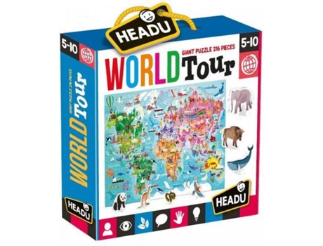 Puzzle HEADU Vuelta al mundo 216 piezas (5 años)