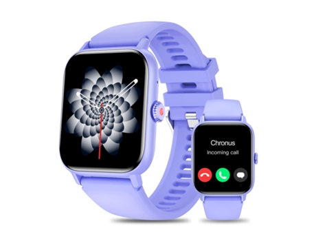 Smartwatch CHRONUS Qs13 Mujeres Reloj Fitness Tracker Call/Atención Con Spo2 para Android Ios Morado