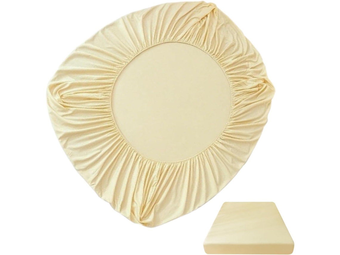 Sábana Bajera Ajustable De Algodón: Ropa De Cama Suave, Elástica Y Cómoda Para Dormir En Casa En El Dormitorio.