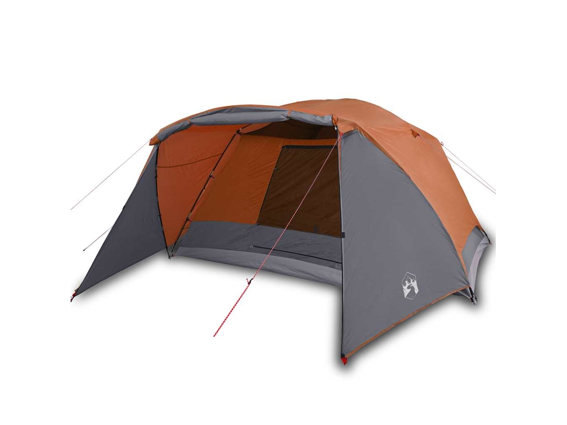 Tienda de campaña para 4 personas VIDAXL impermeable gris y naranja
